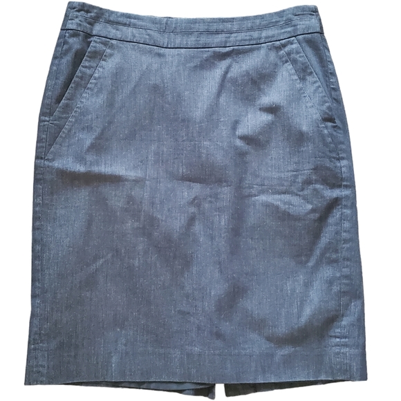 LOFT Dresses & Skirts - Loft Blue Dark Denim Pencil Skirt Cotton 0